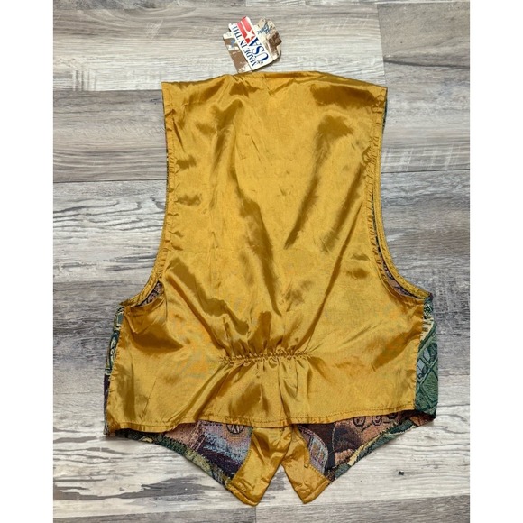 VTG Backroad Blues Tapestry Vest – Women's Secretary Geek Size Small NWT - Picture 8 of 8